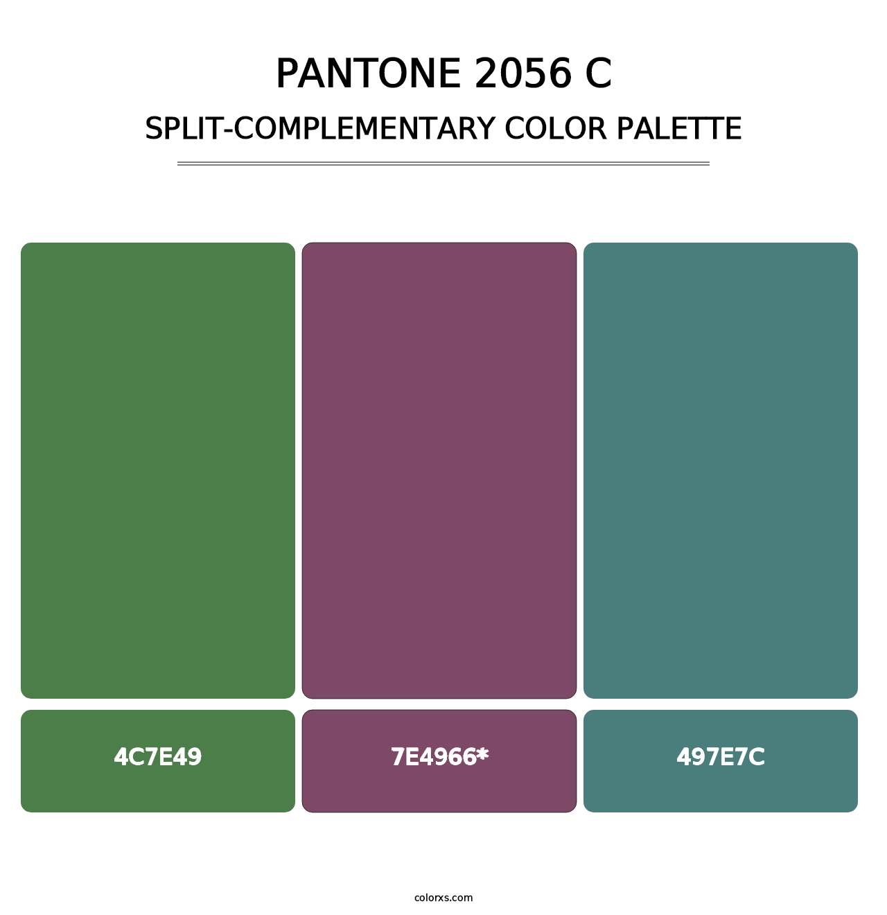 PANTONE 2056 C - Split-Complementary Color Palette