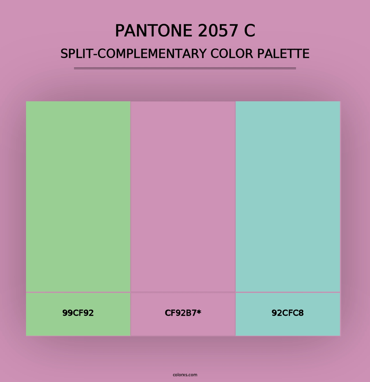 PANTONE 2057 C - Split-Complementary Color Palette