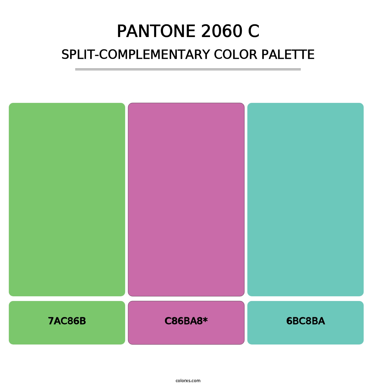 PANTONE 2060 C - Split-Complementary Color Palette
