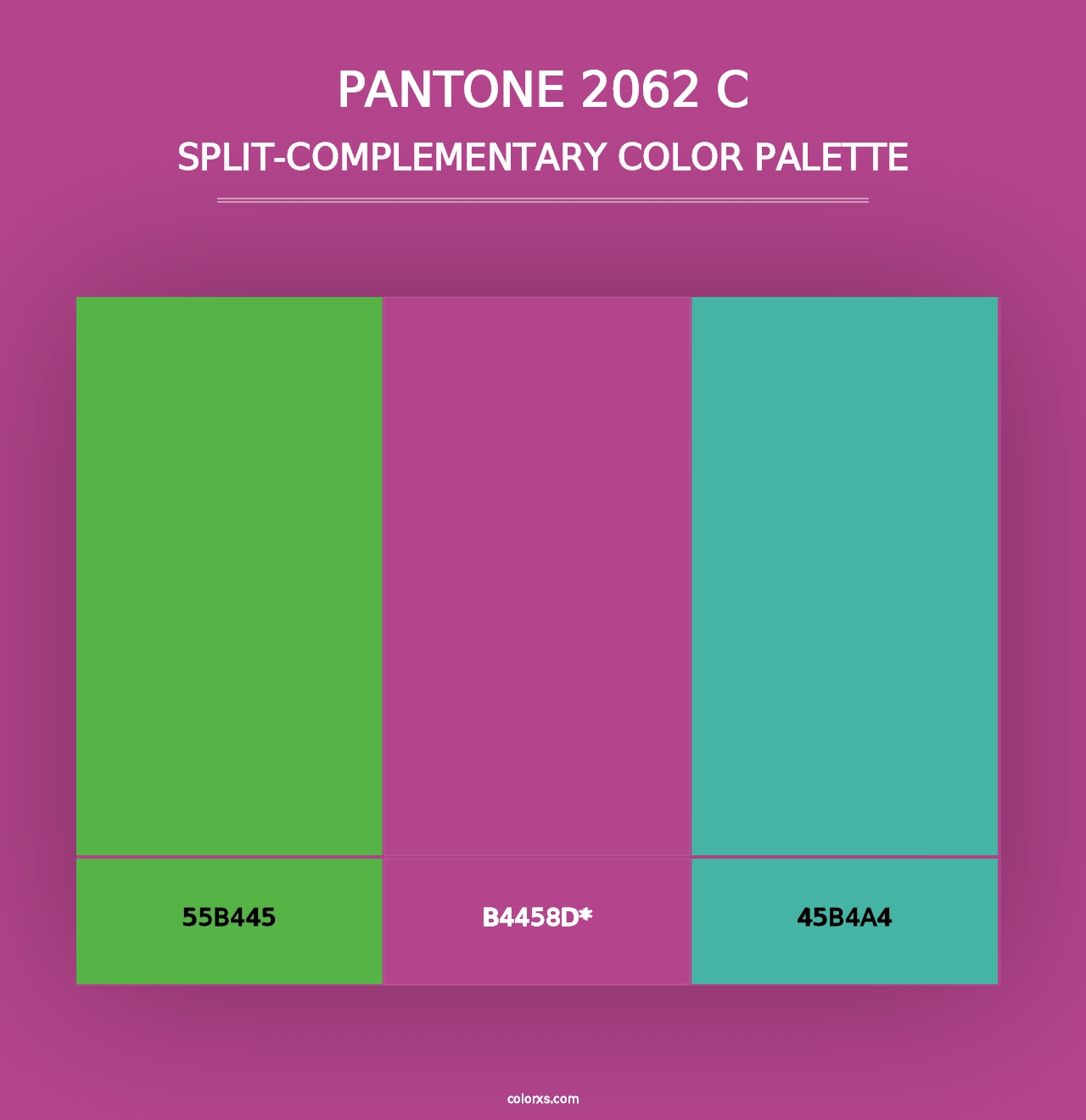 PANTONE 2062 C - Split-Complementary Color Palette