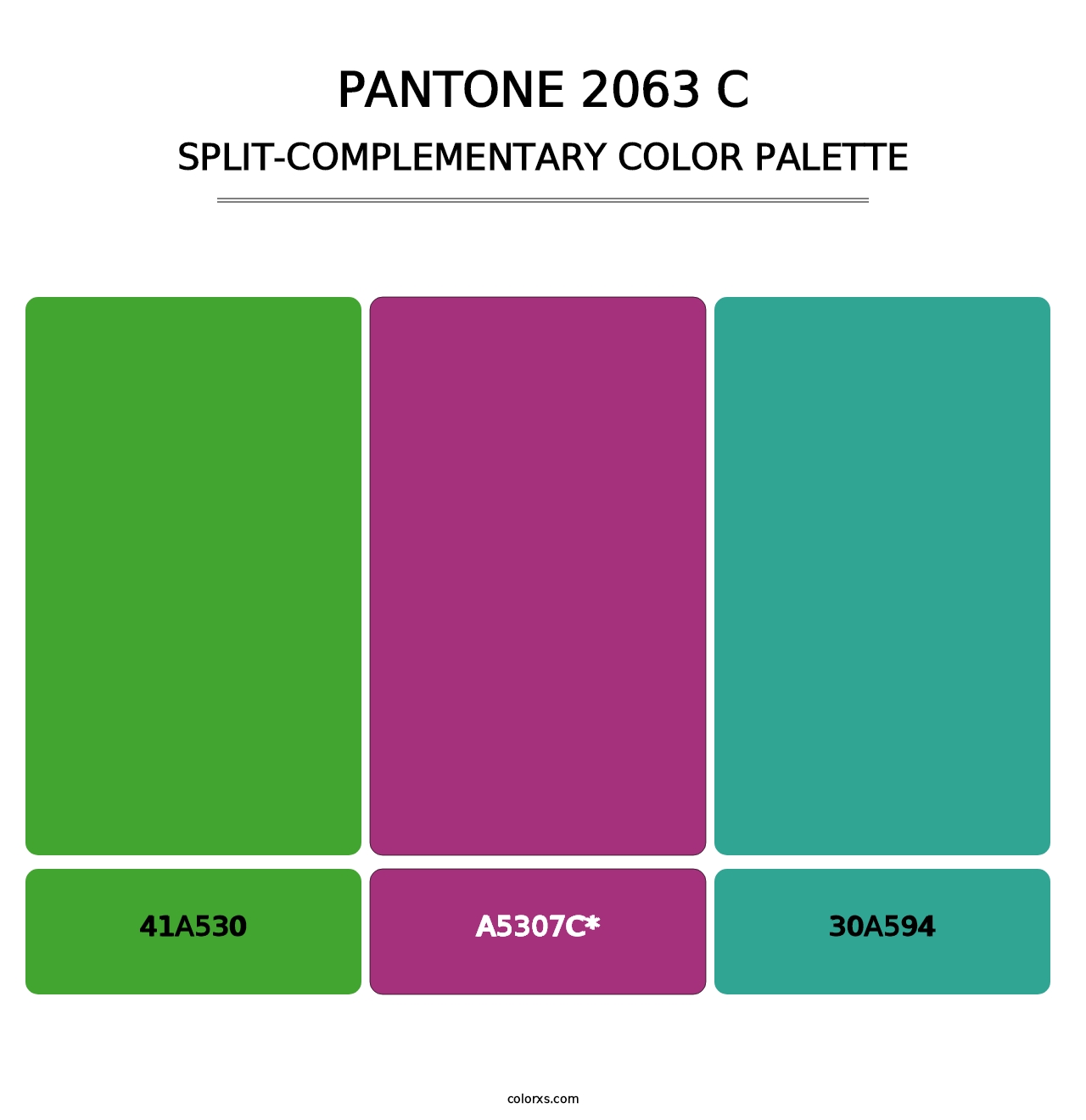 PANTONE 2063 C - Split-Complementary Color Palette