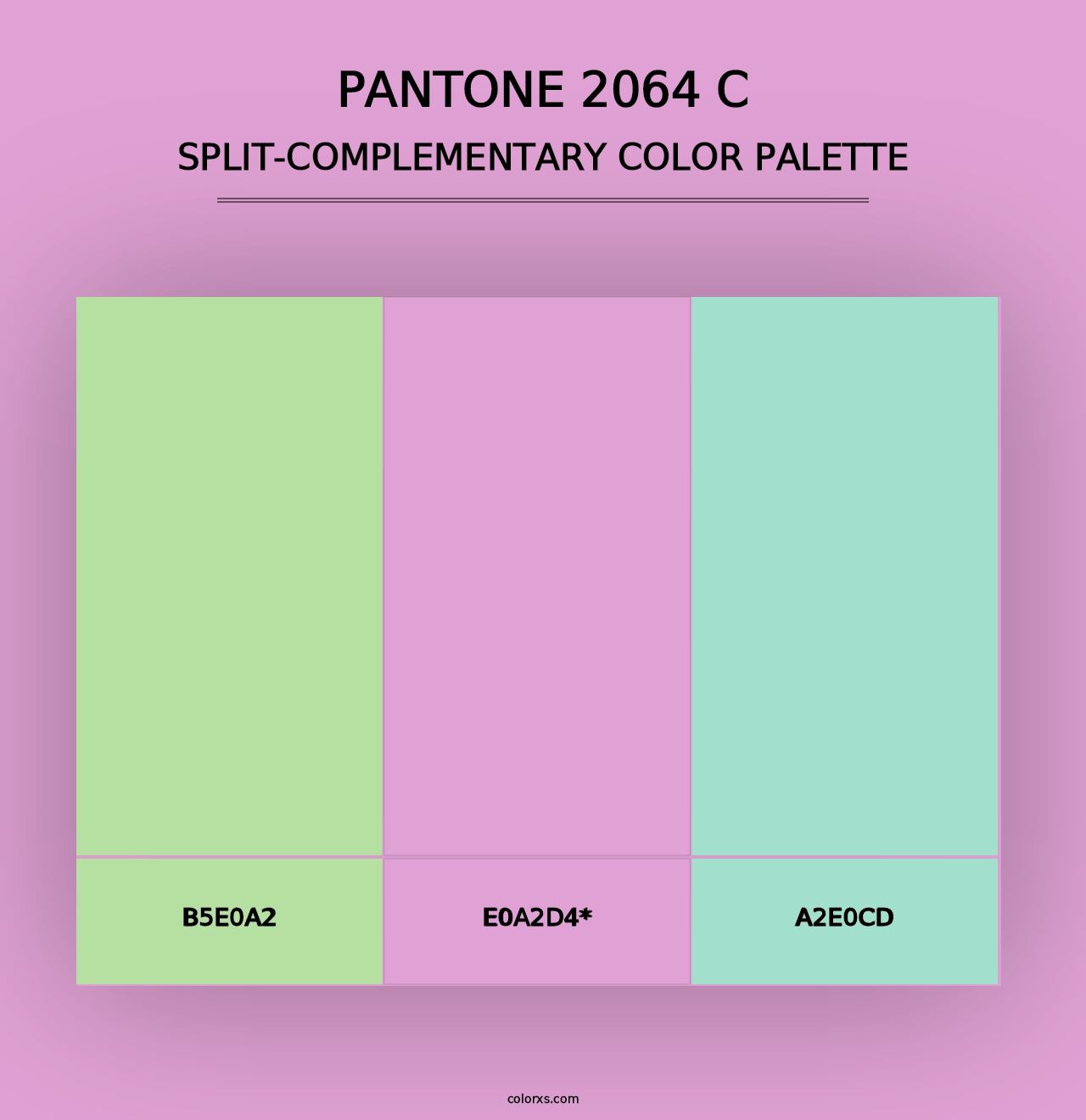 PANTONE 2064 C - Split-Complementary Color Palette