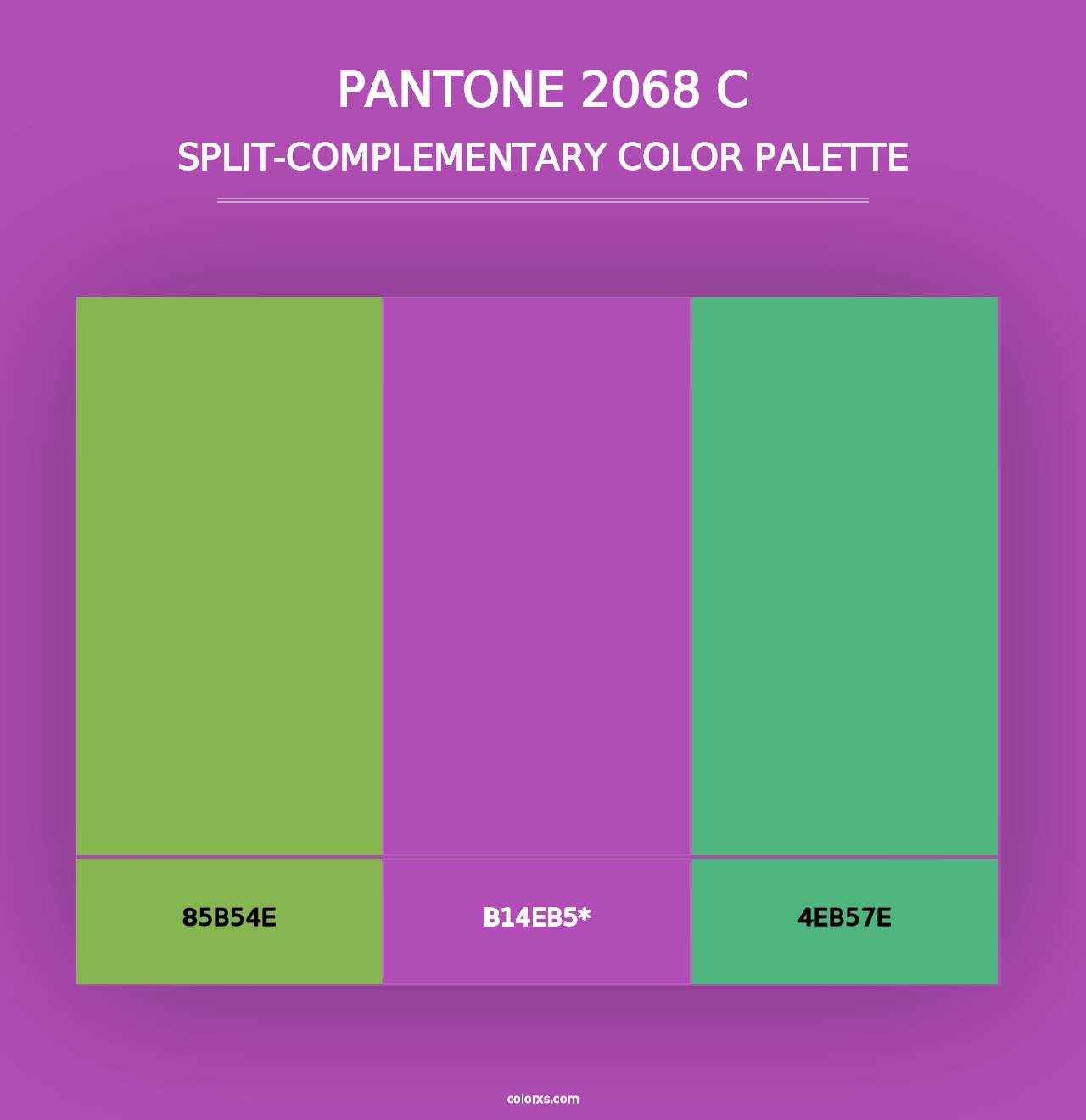 PANTONE 2068 C - Split-Complementary Color Palette