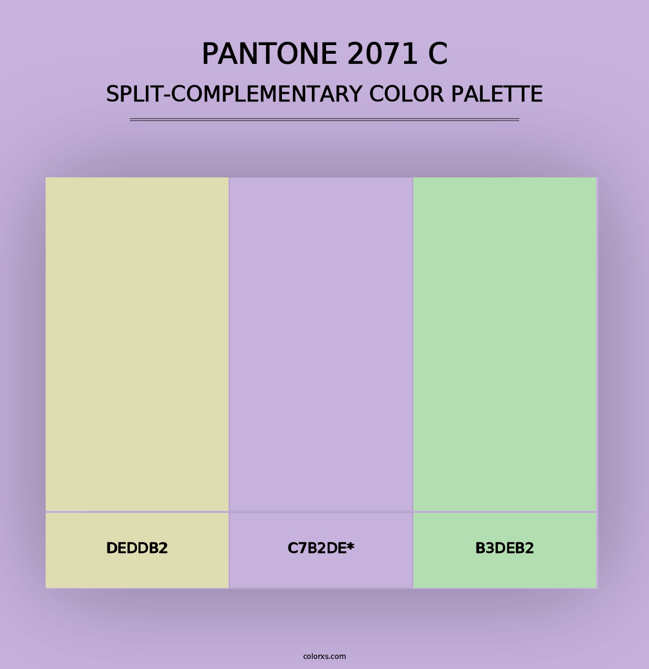 PANTONE 2071 C - Split-Complementary Color Palette