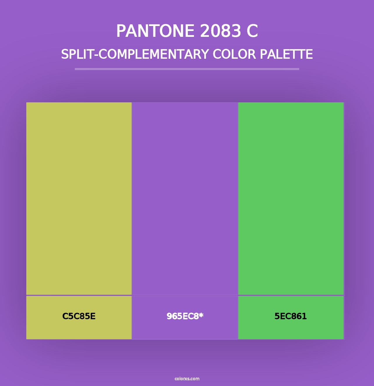 PANTONE 2083 C - Split-Complementary Color Palette