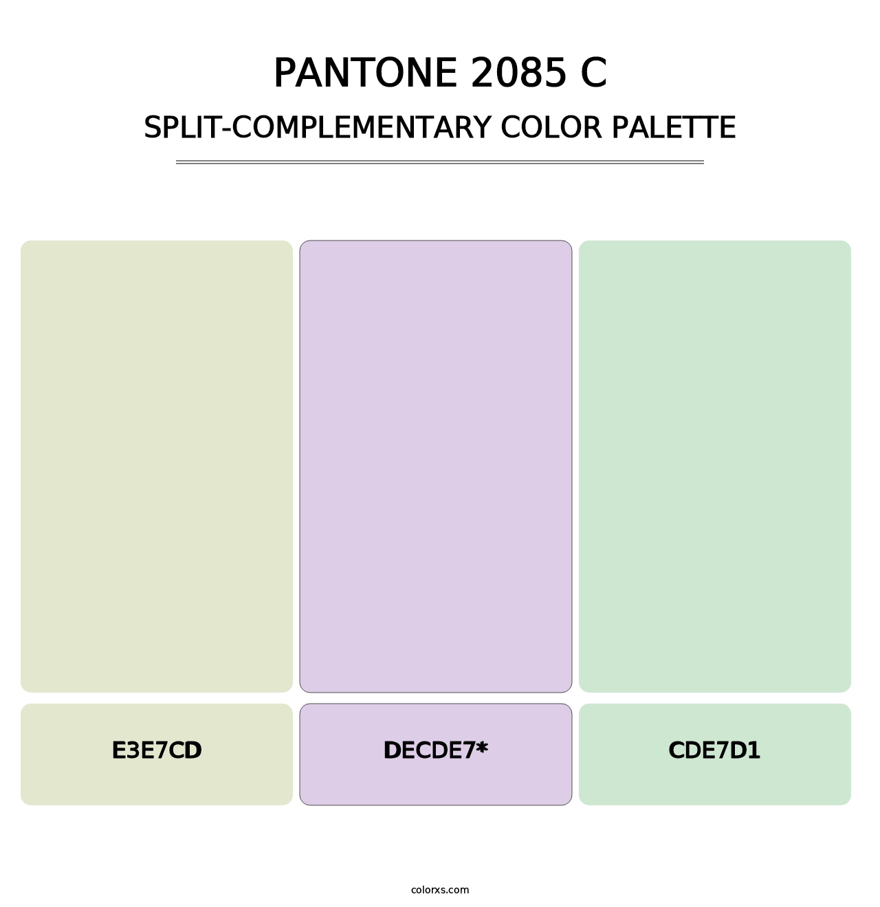 PANTONE 2085 C - Split-Complementary Color Palette