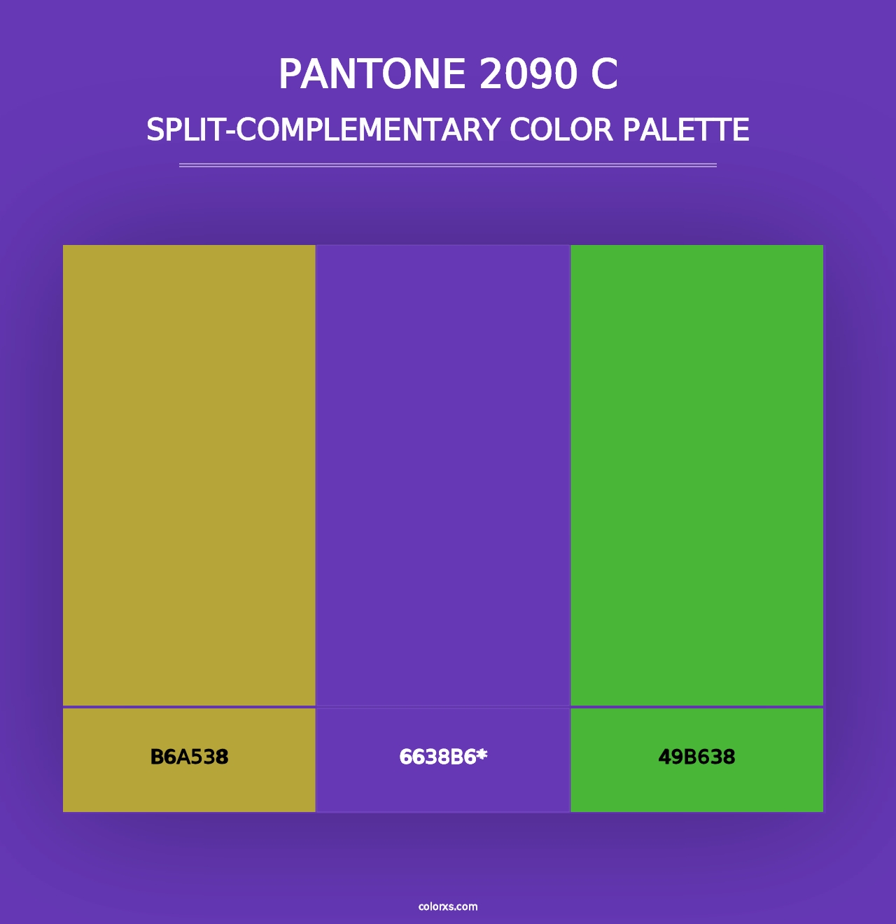 PANTONE 2090 C - Split-Complementary Color Palette