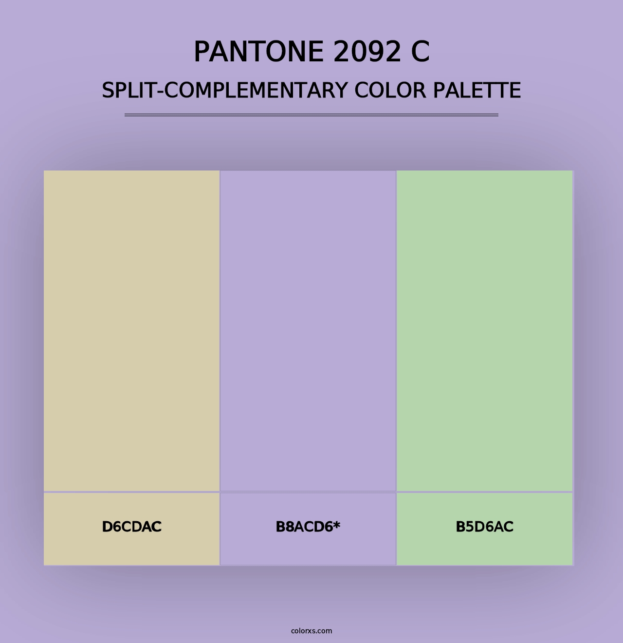 PANTONE 2092 C - Split-Complementary Color Palette