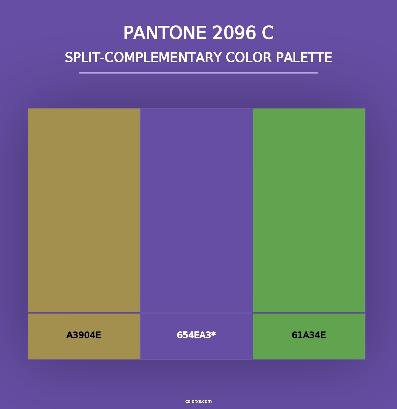 PANTONE 2096 C - Split-Complementary Color Palette