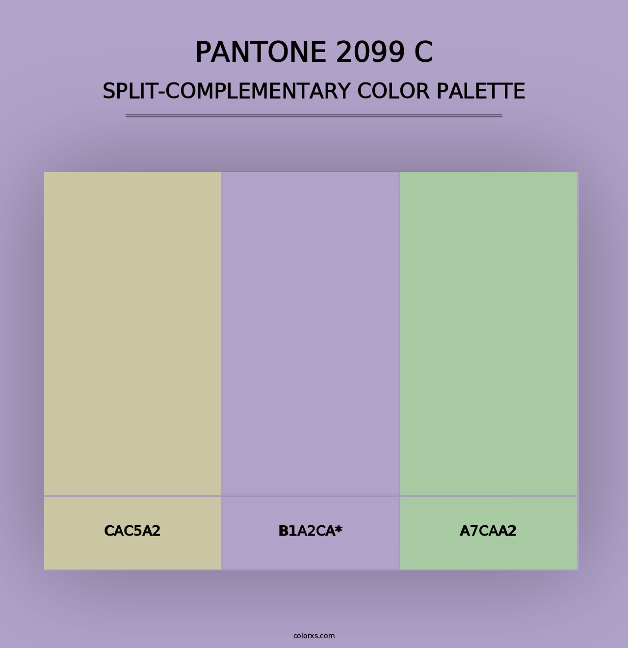 PANTONE 2099 C - Split-Complementary Color Palette