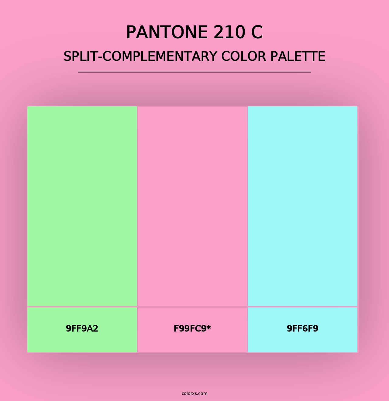 PANTONE 210 C - Split-Complementary Color Palette