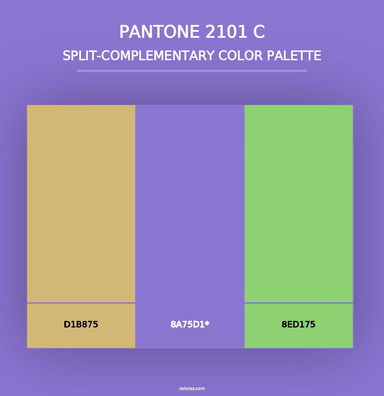 PANTONE 2101 C - Split-Complementary Color Palette