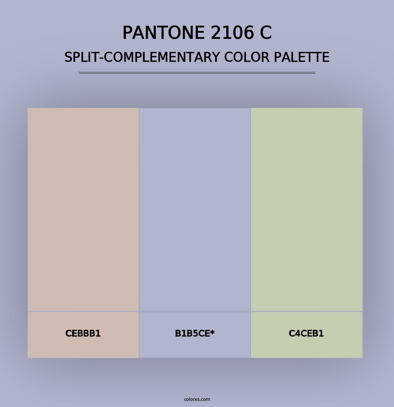 PANTONE 2106 C - Split-Complementary Color Palette