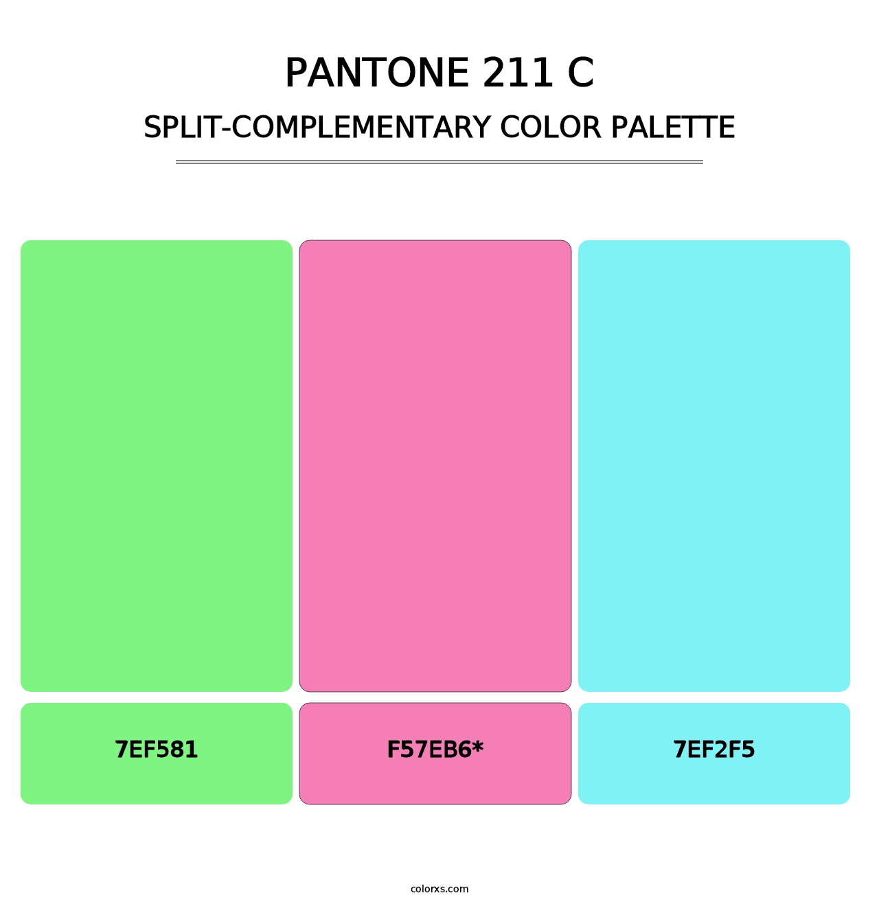 PANTONE 211 C - Split-Complementary Color Palette