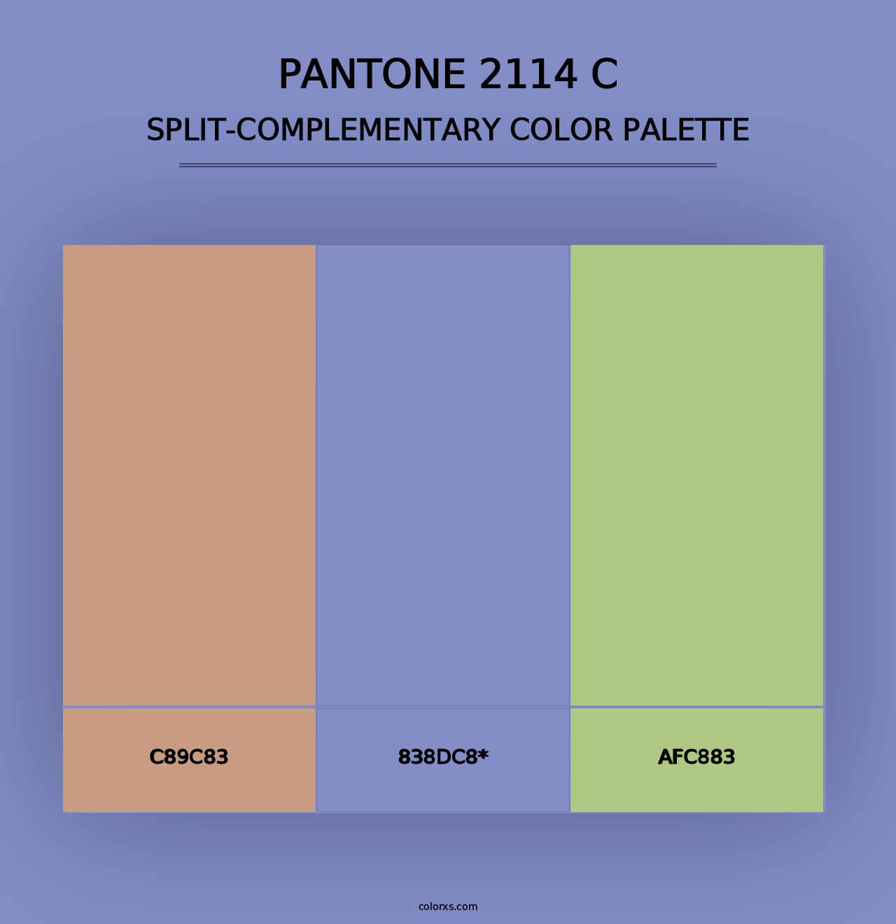 PANTONE 2114 C - Split-Complementary Color Palette