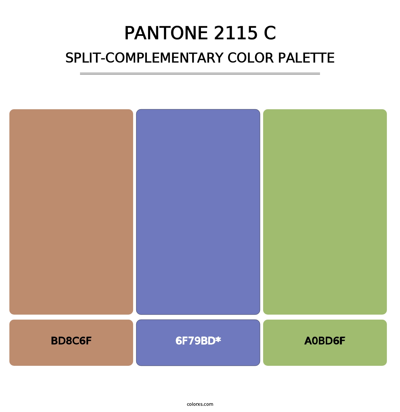 PANTONE 2115 C - Split-Complementary Color Palette