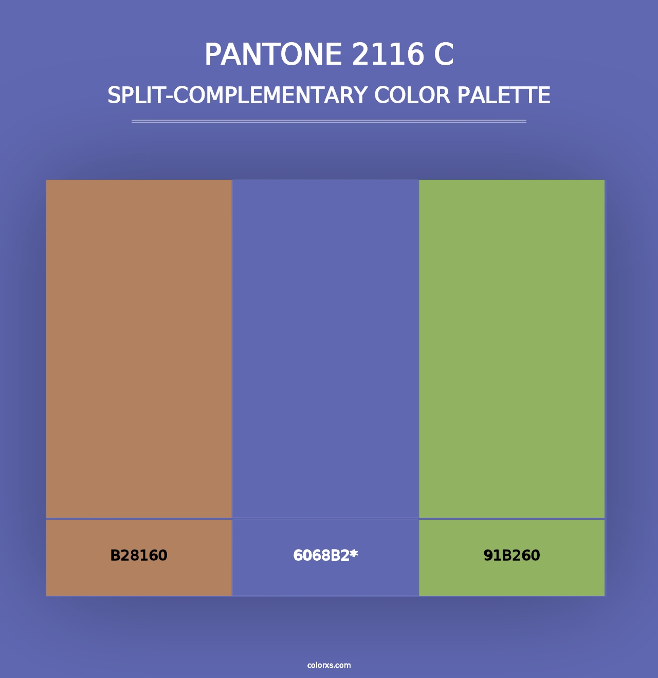 PANTONE 2116 C - Split-Complementary Color Palette