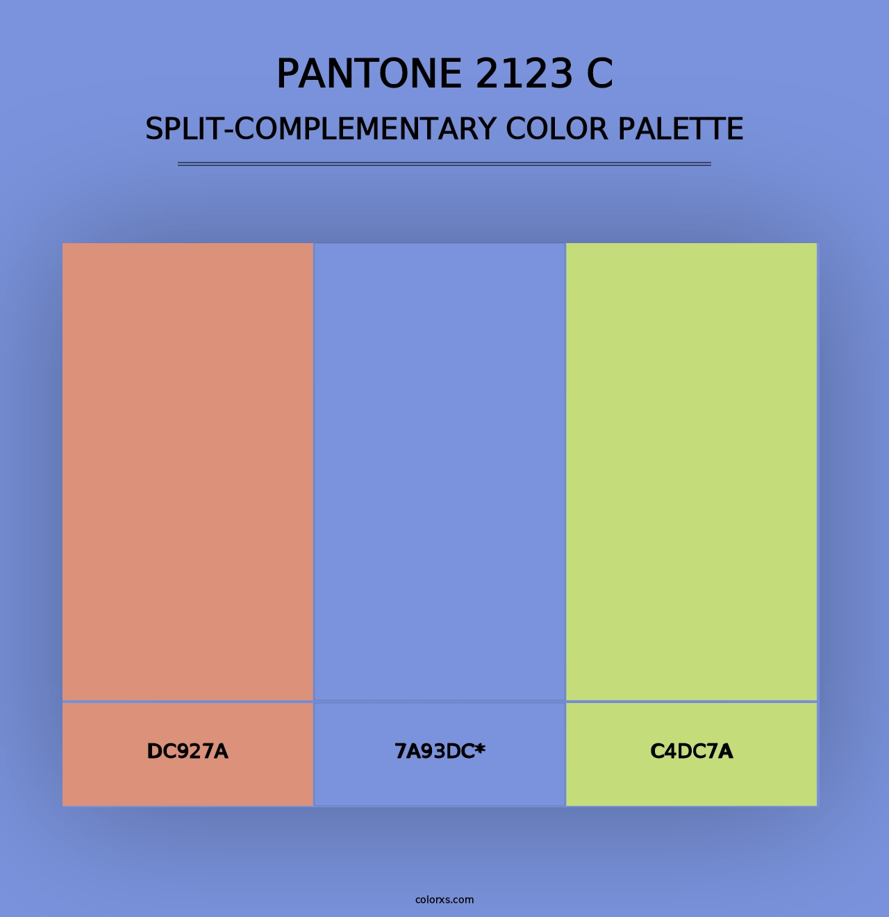 PANTONE 2123 C - Split-Complementary Color Palette