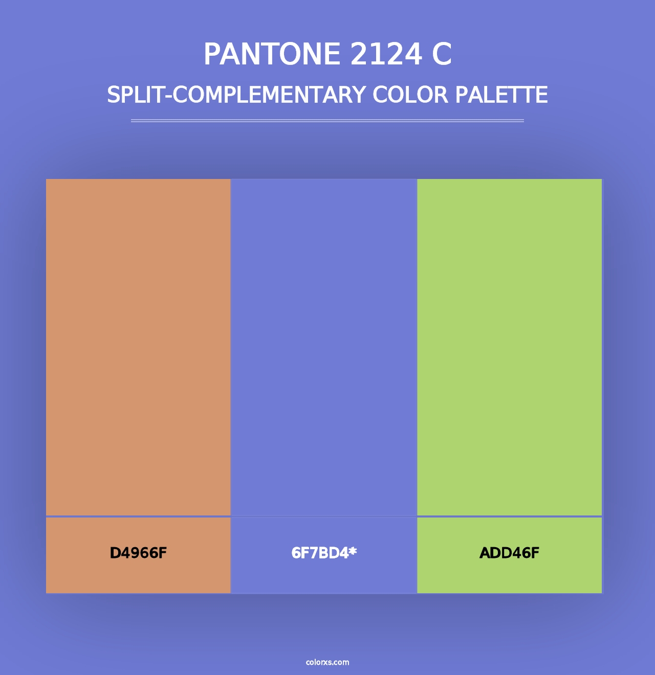 PANTONE 2124 C - Split-Complementary Color Palette