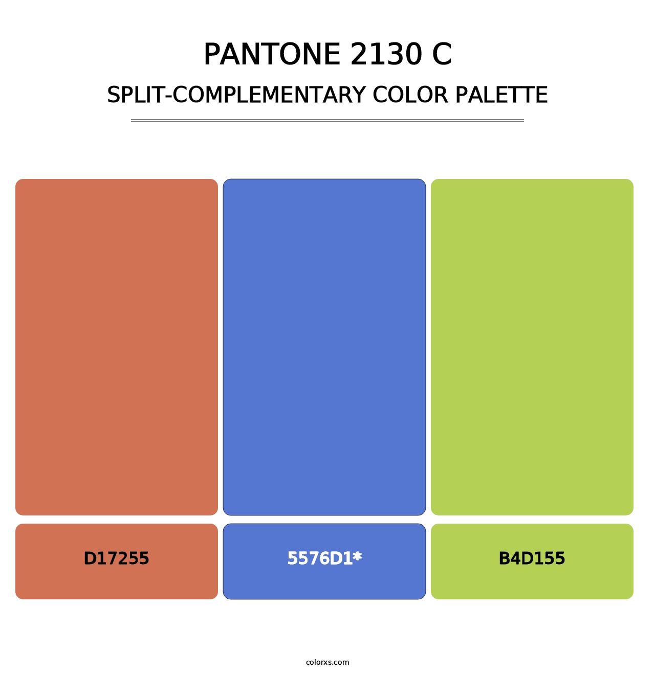 PANTONE 2130 C - Split-Complementary Color Palette