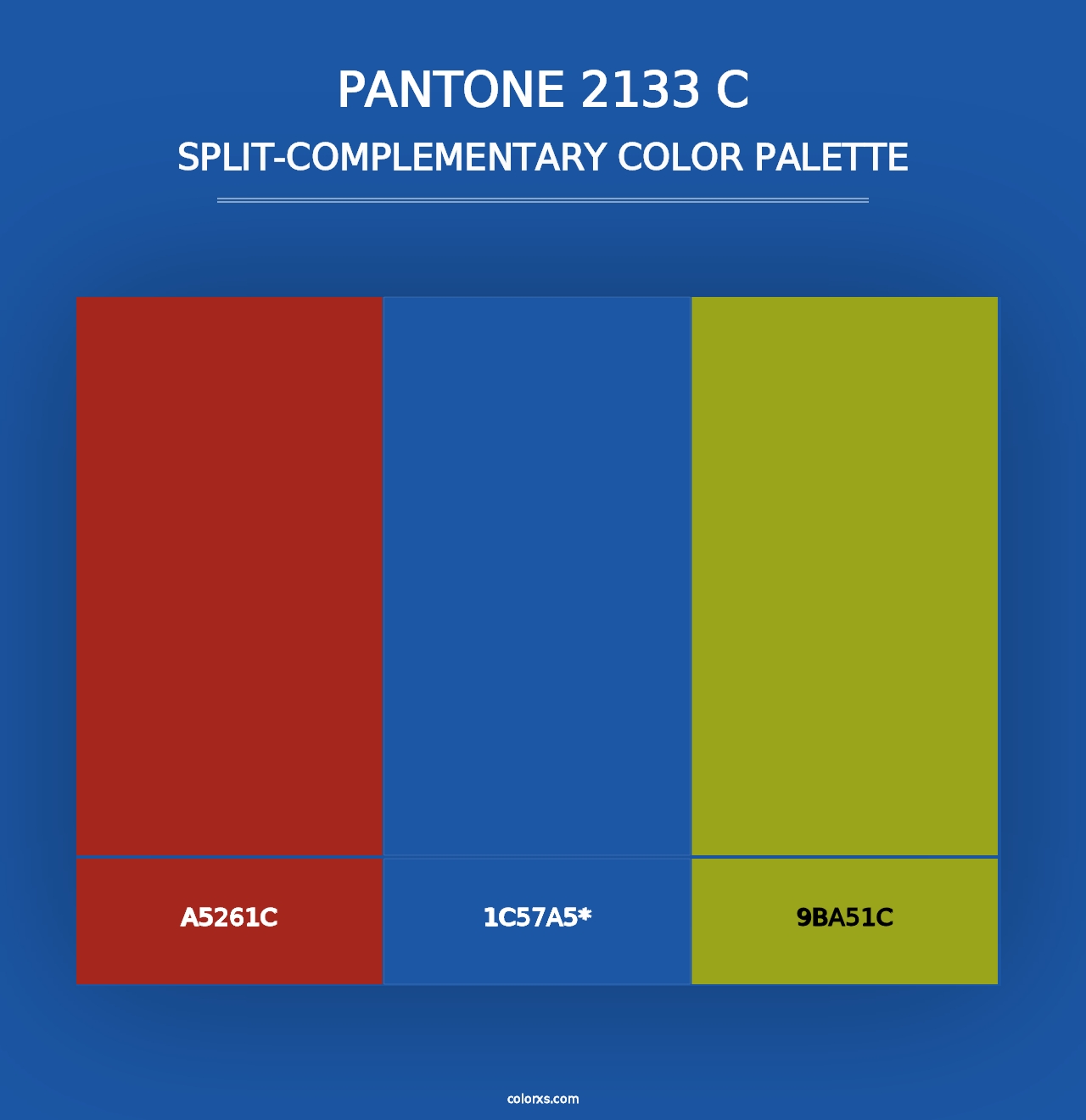 PANTONE 2133 C - Split-Complementary Color Palette