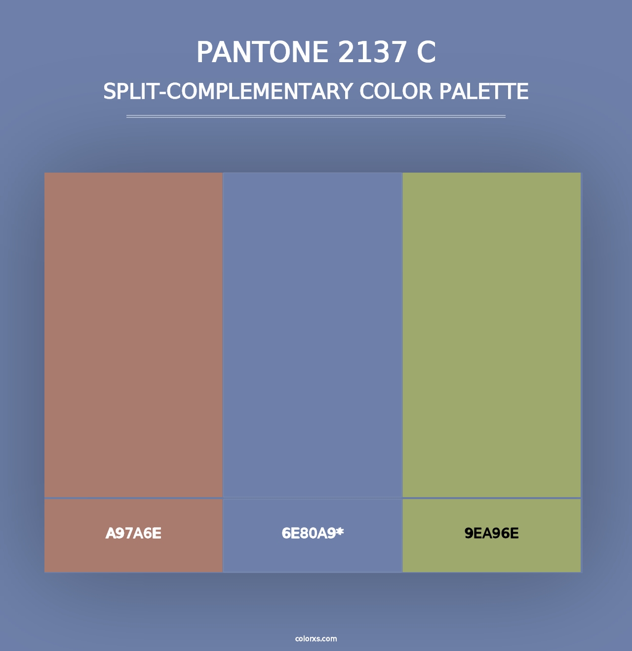 PANTONE 2137 C - Split-Complementary Color Palette