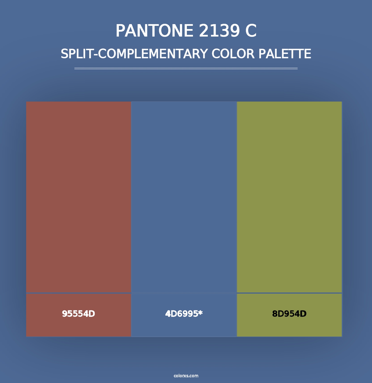 PANTONE 2139 C - Split-Complementary Color Palette