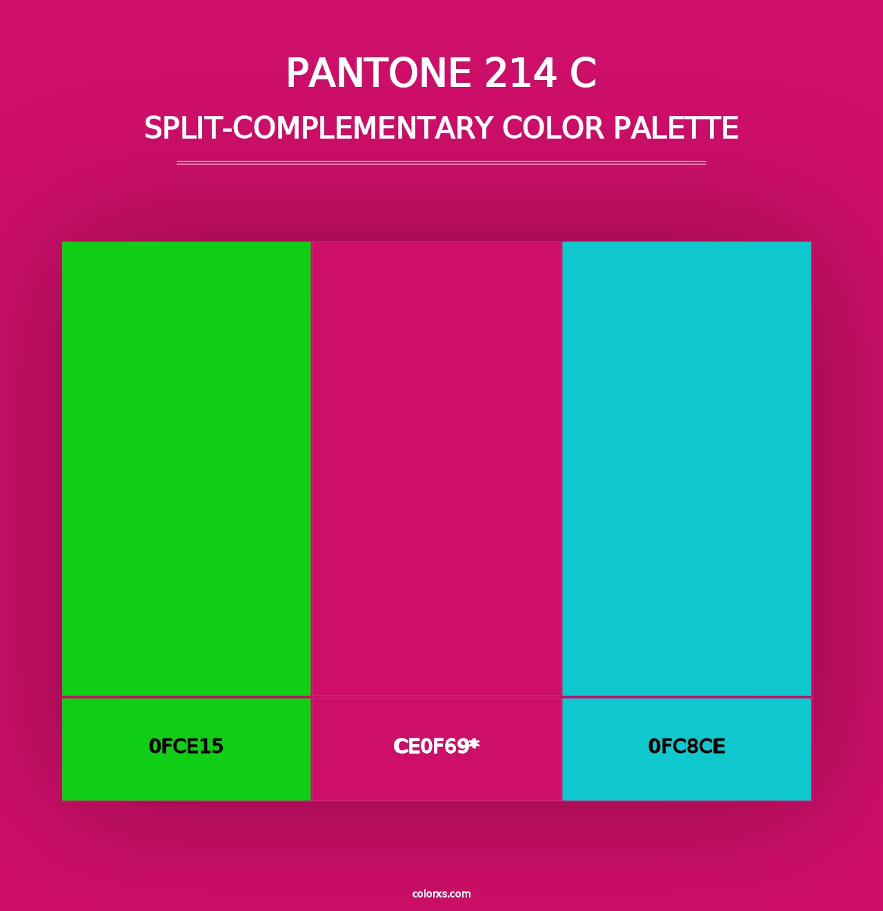 PANTONE 214 C - Split-Complementary Color Palette