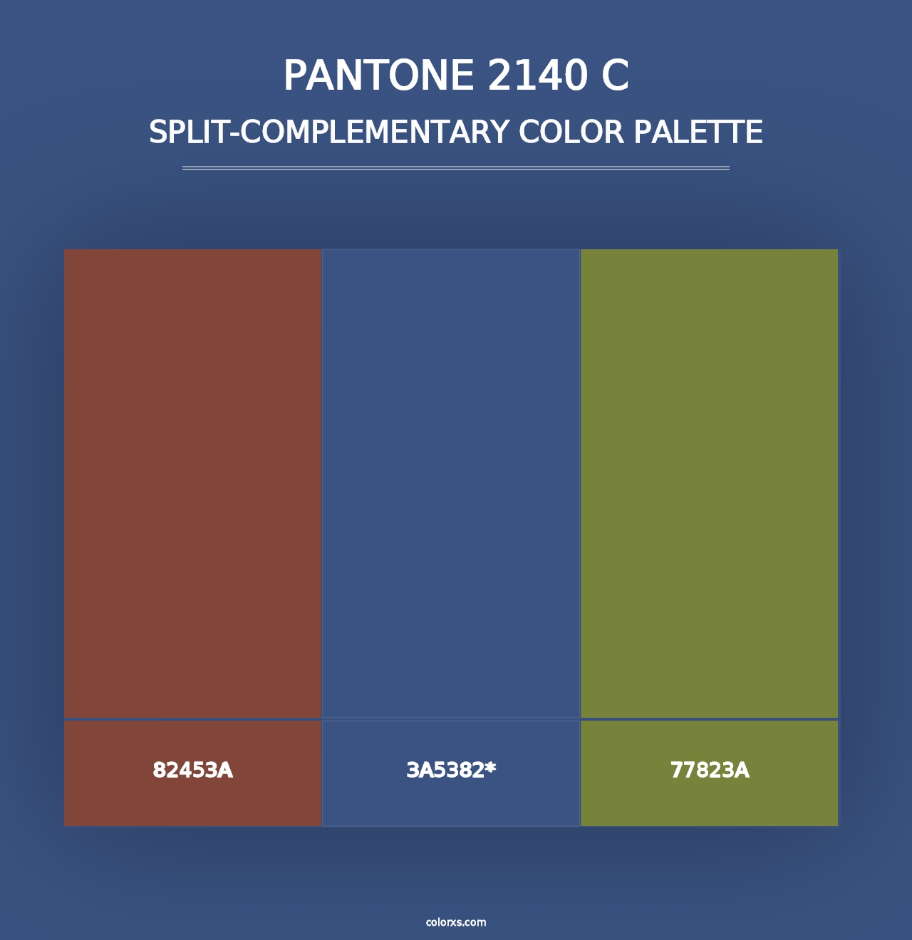 PANTONE 2140 C - Split-Complementary Color Palette