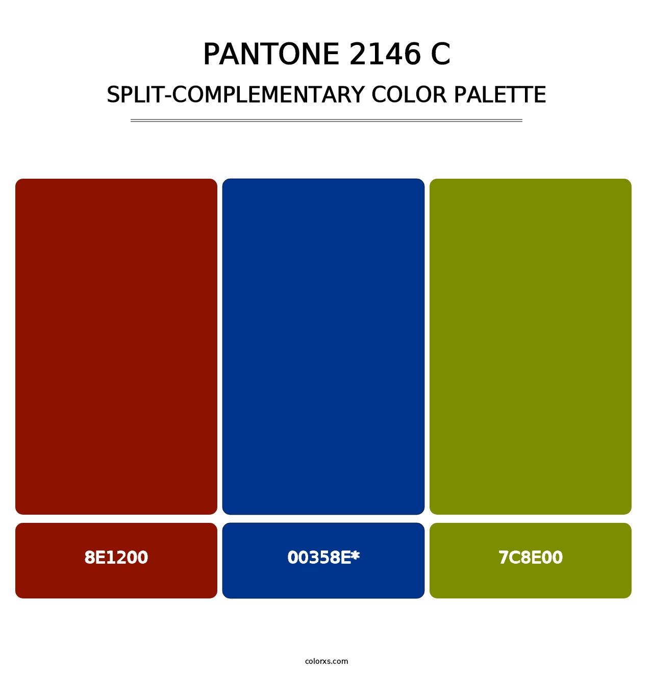 PANTONE 2146 C - Split-Complementary Color Palette