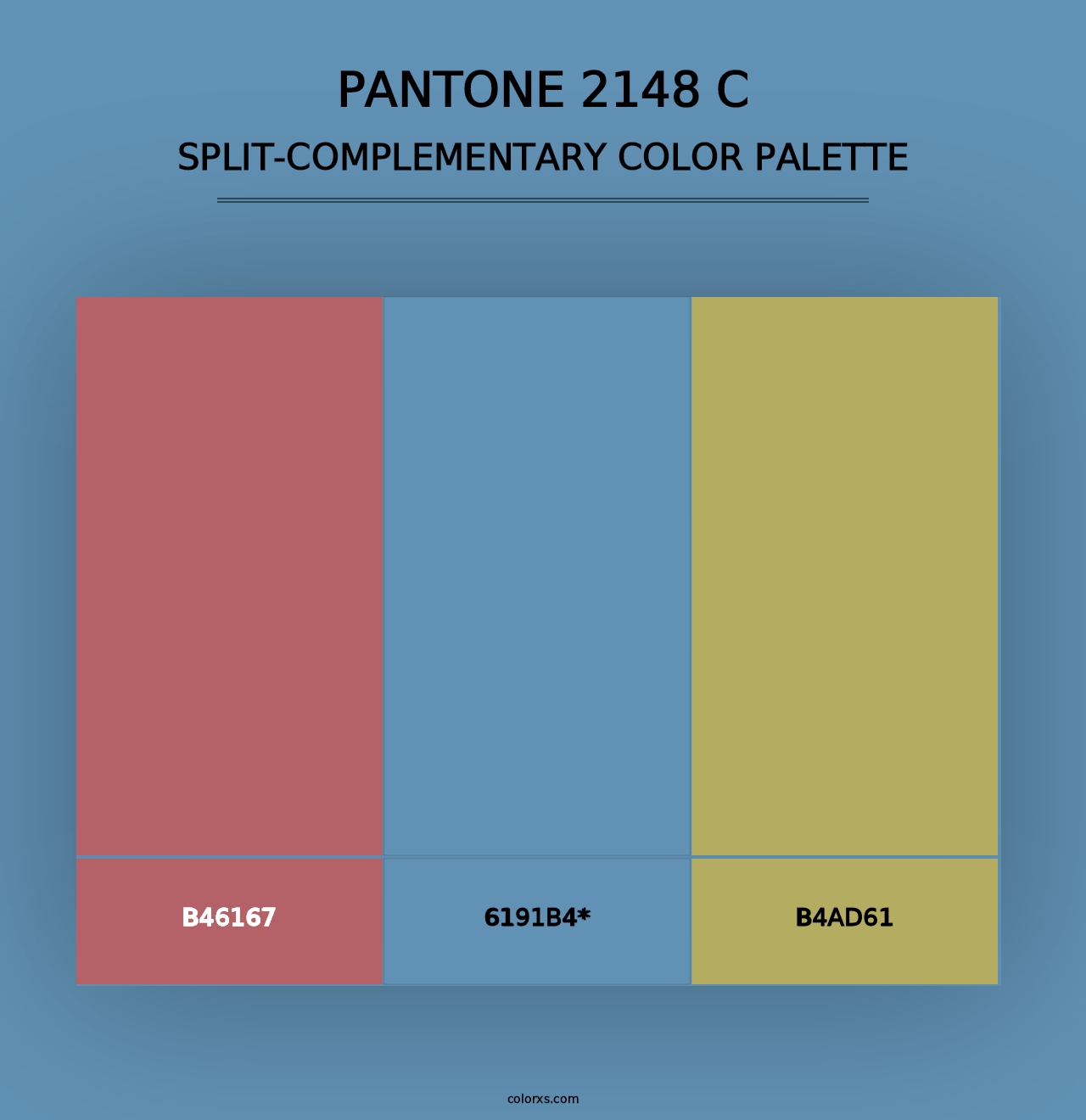 PANTONE 2148 C - Split-Complementary Color Palette