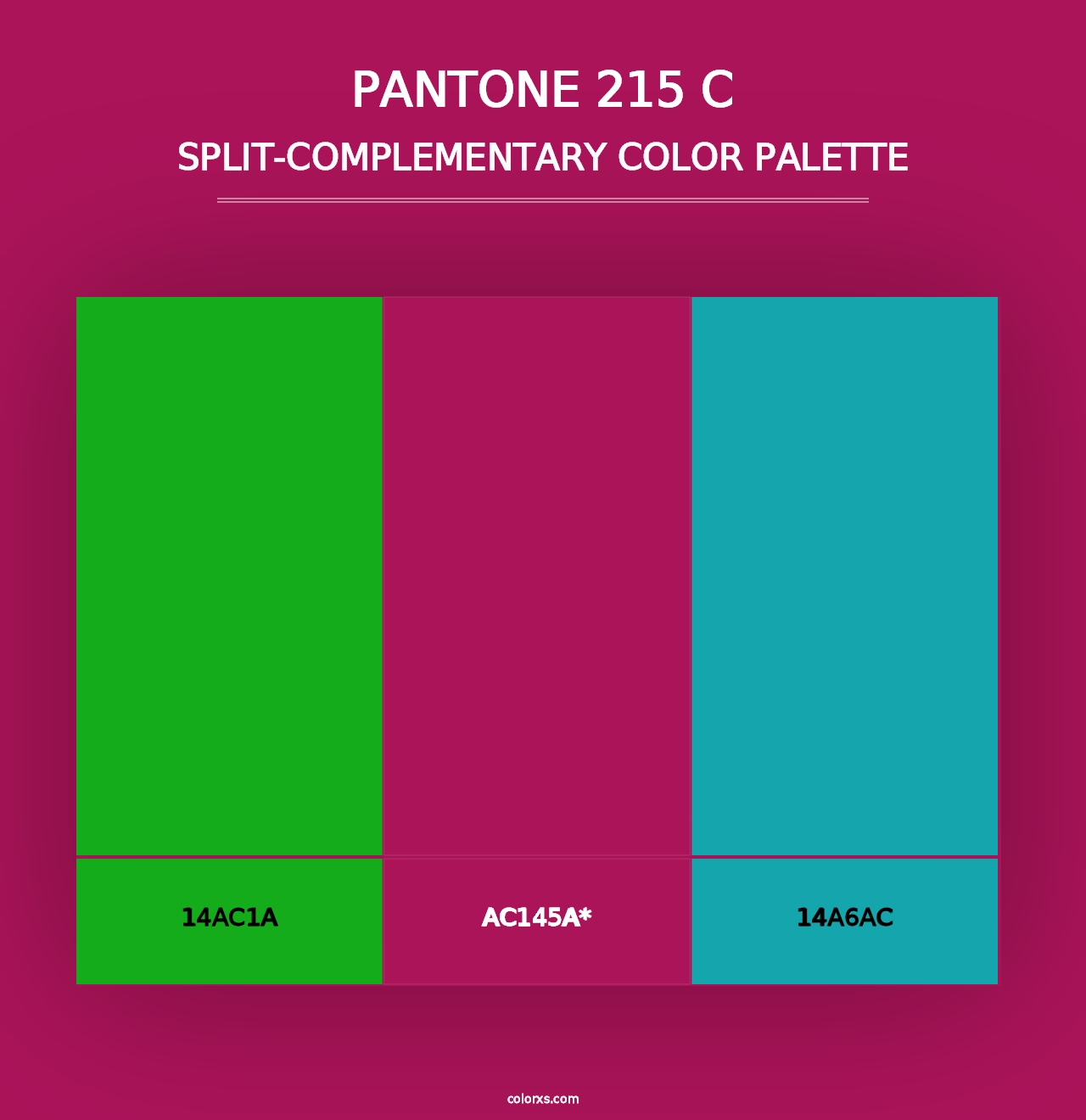 PANTONE 215 C - Split-Complementary Color Palette