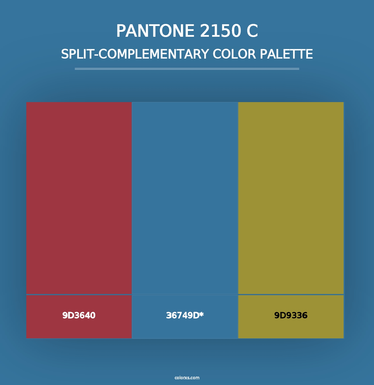 PANTONE 2150 C - Split-Complementary Color Palette