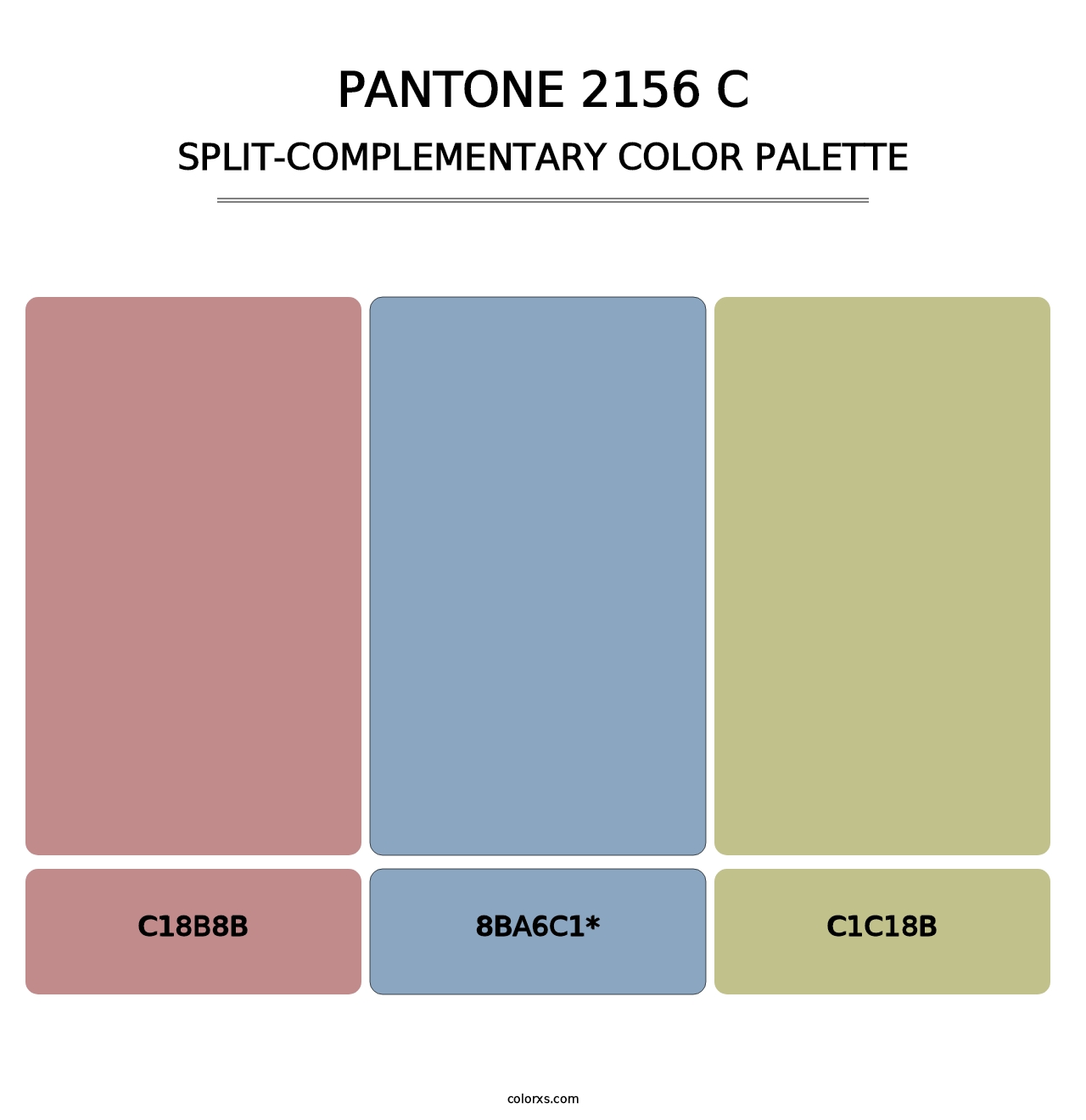 PANTONE 2156 C - Split-Complementary Color Palette