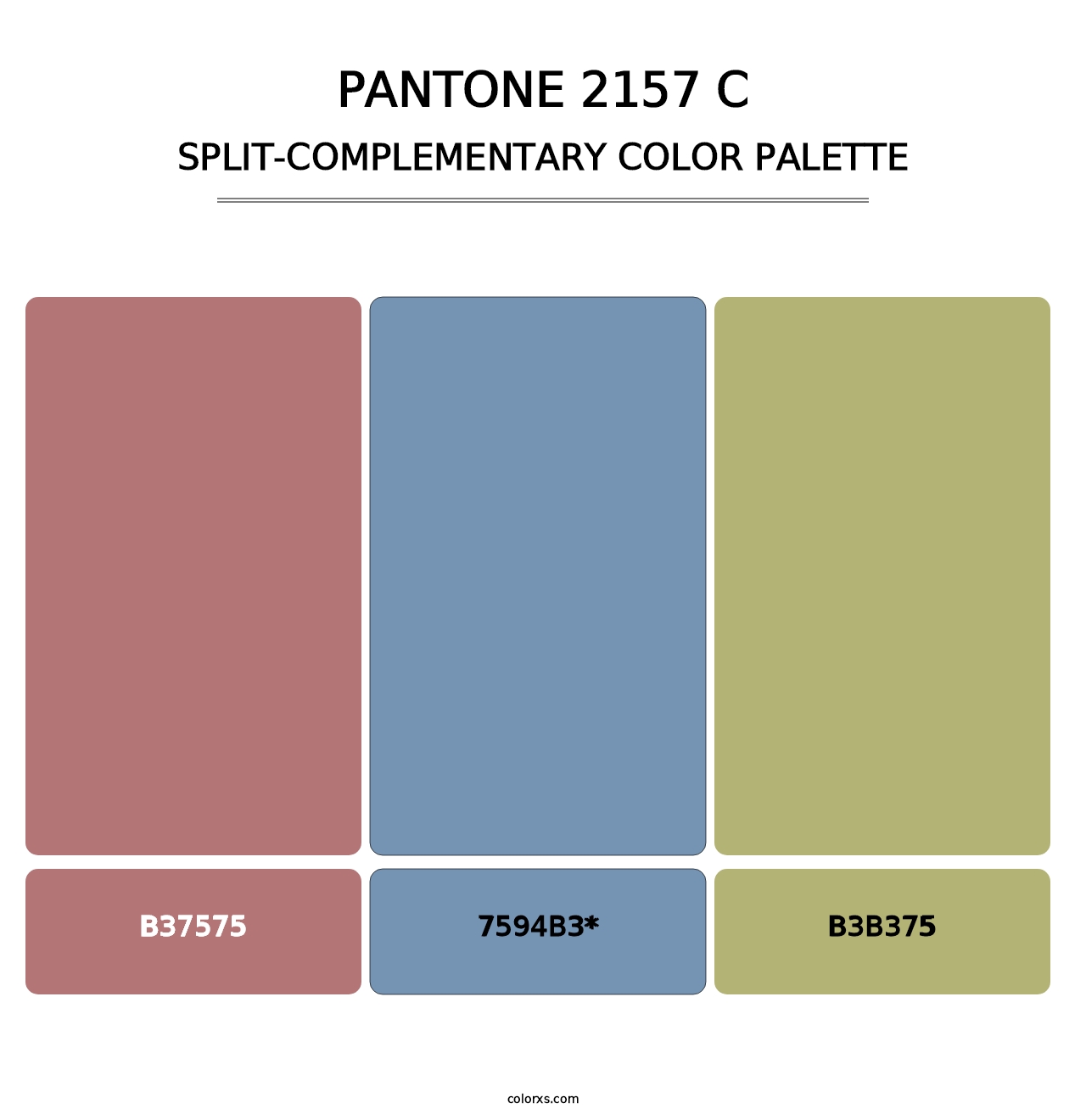 PANTONE 2157 C - Split-Complementary Color Palette