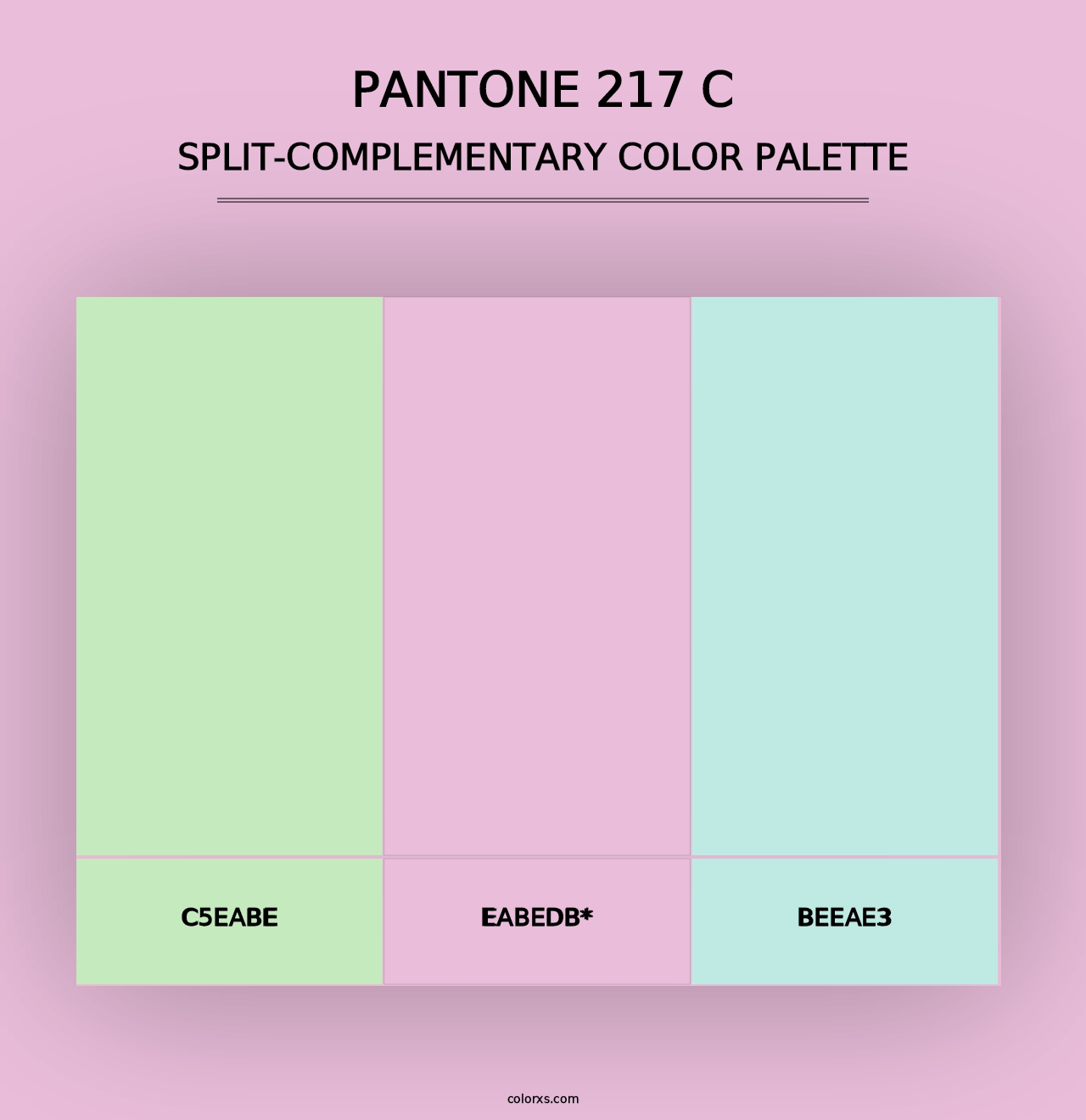 PANTONE 217 C - Split-Complementary Color Palette