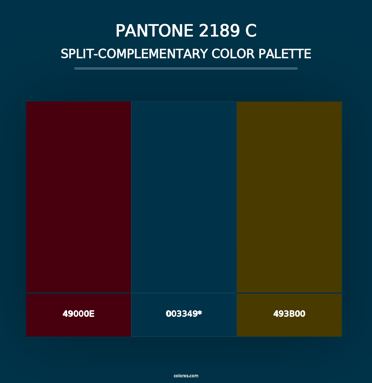 PANTONE 2189 C - Split-Complementary Color Palette