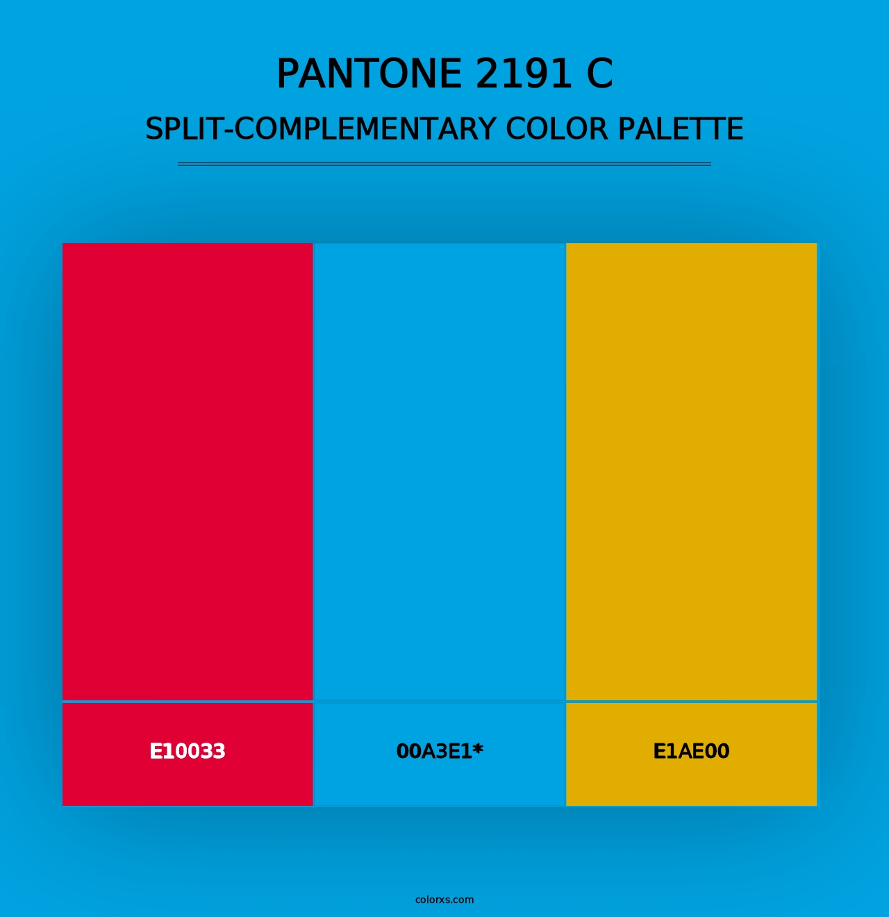 PANTONE 2191 C - Split-Complementary Color Palette