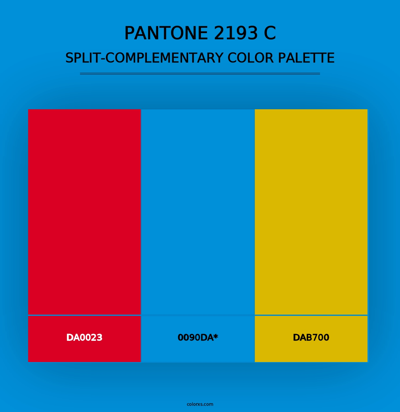 PANTONE 2193 C - Split-Complementary Color Palette