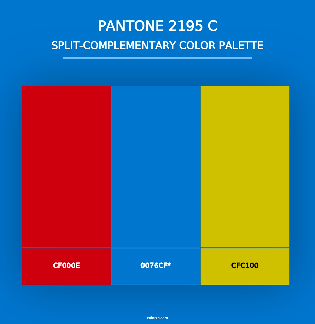 PANTONE 2195 C - Split-Complementary Color Palette