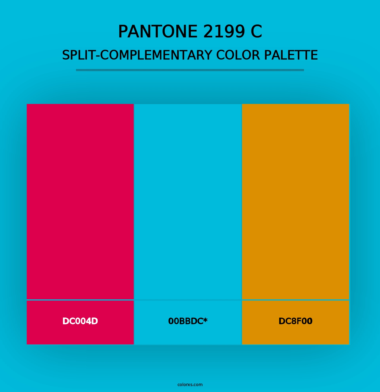 PANTONE 2199 C - Split-Complementary Color Palette