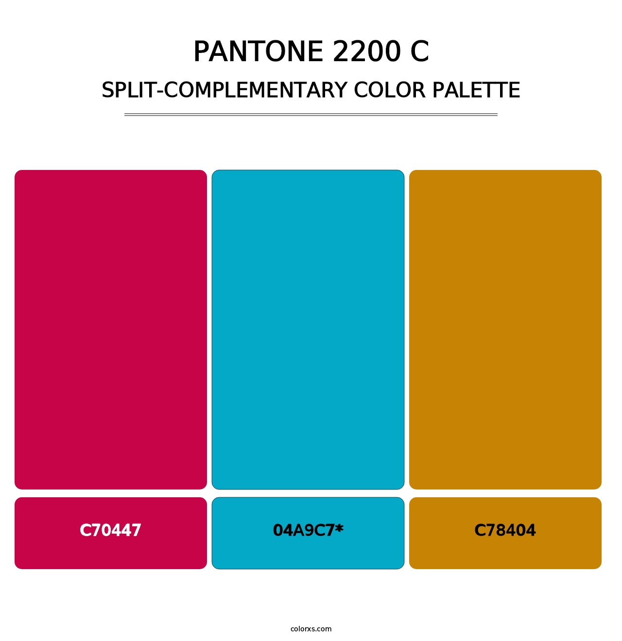 PANTONE 2200 C - Split-Complementary Color Palette