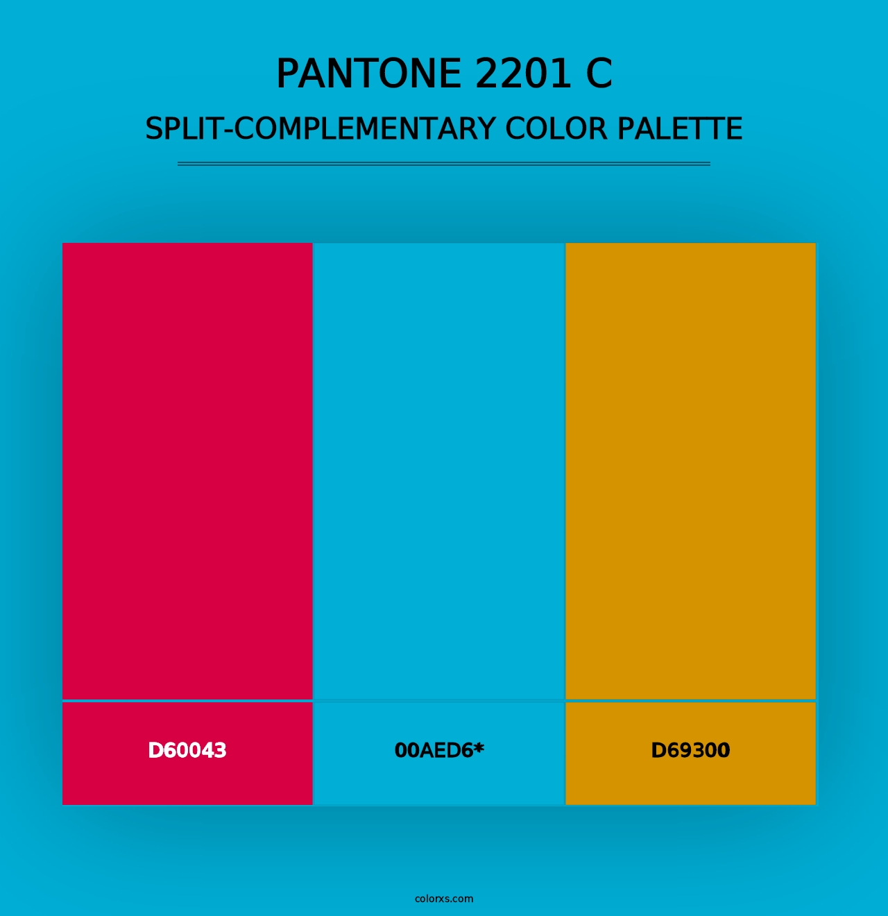 PANTONE 2201 C - Split-Complementary Color Palette