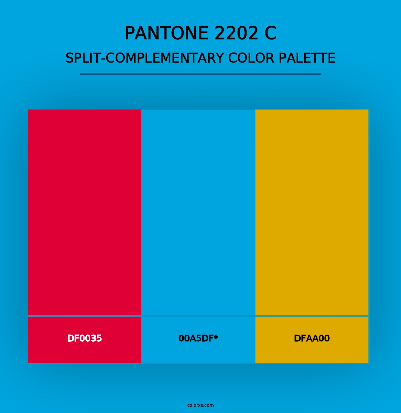 PANTONE 2202 C - Split-Complementary Color Palette