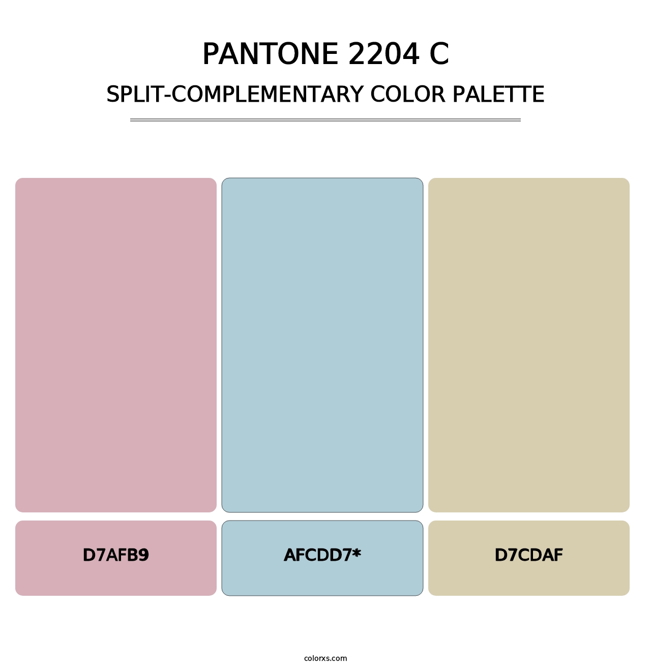 PANTONE 2204 C - Split-Complementary Color Palette