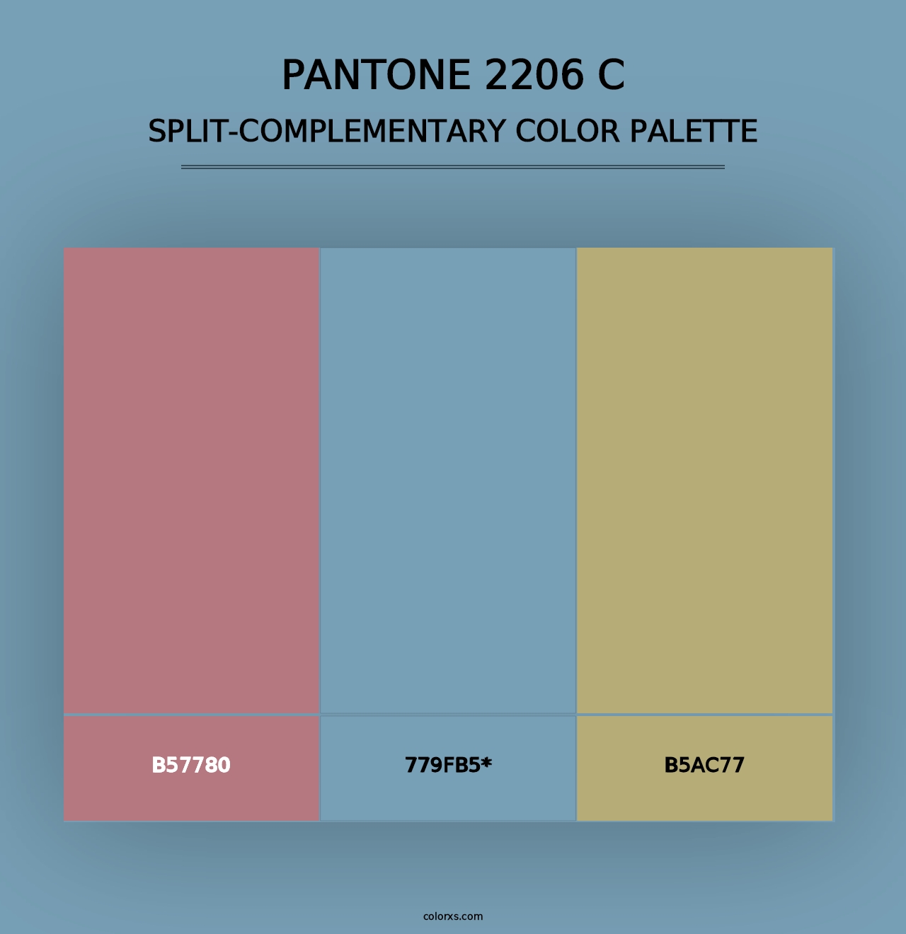 PANTONE 2206 C - Split-Complementary Color Palette