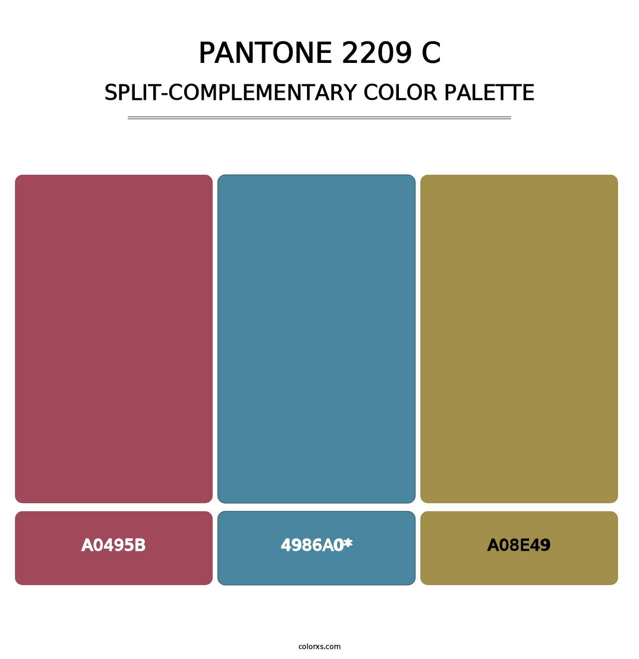 PANTONE 2209 C - Split-Complementary Color Palette