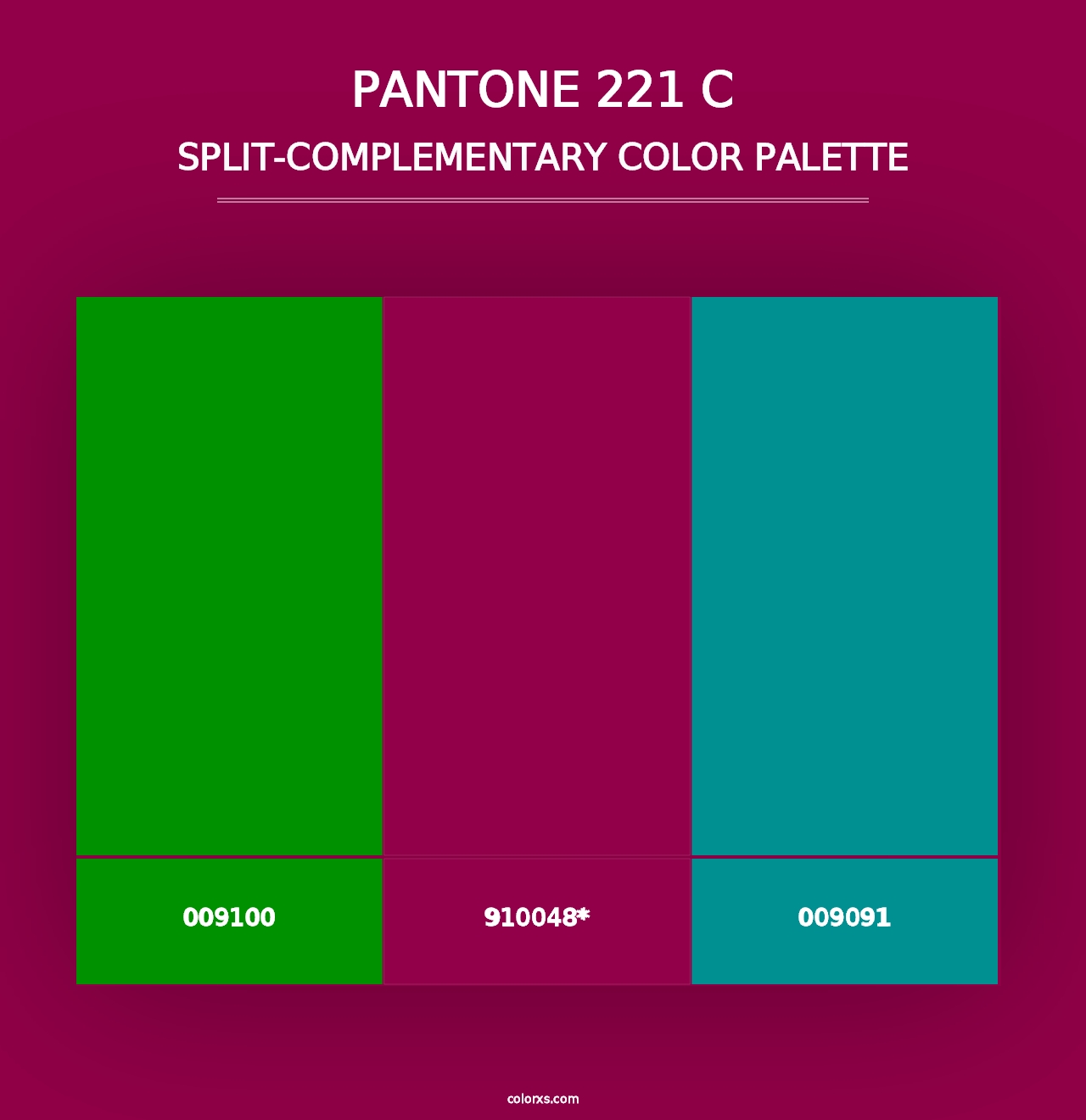 PANTONE 221 C - Split-Complementary Color Palette