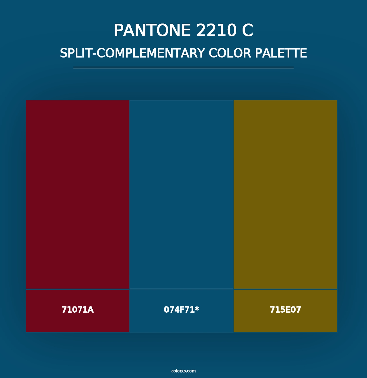 PANTONE 2210 C - Split-Complementary Color Palette