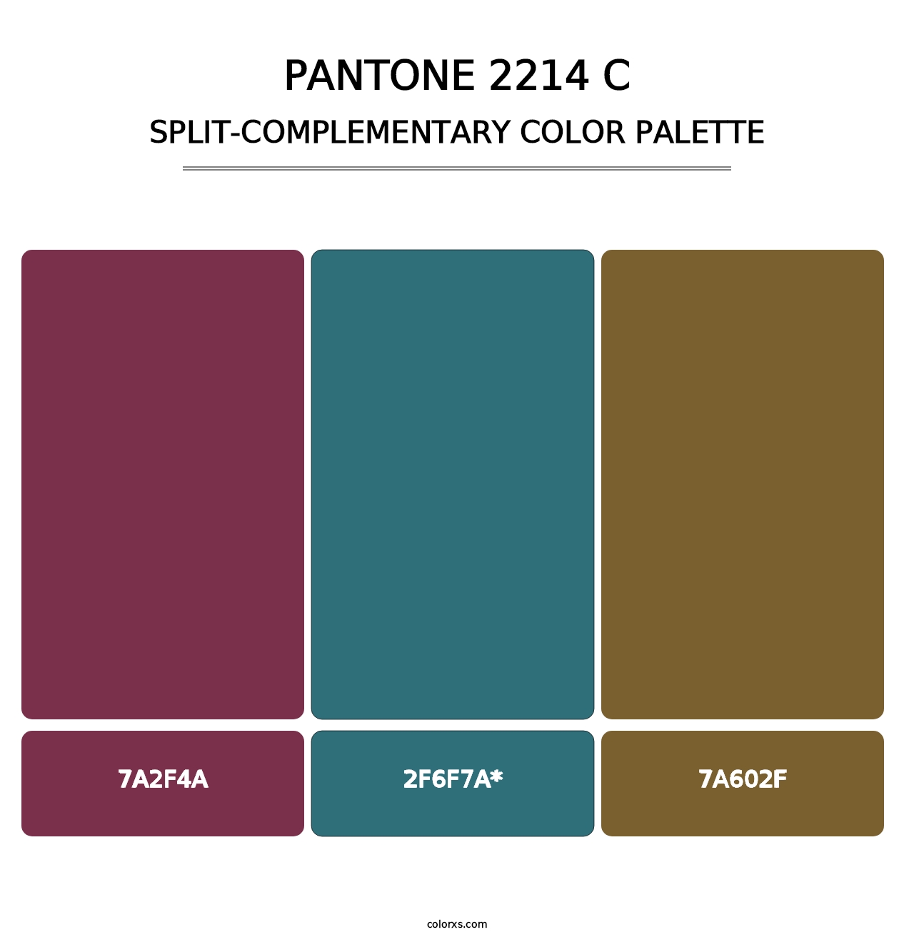 PANTONE 2214 C - Split-Complementary Color Palette